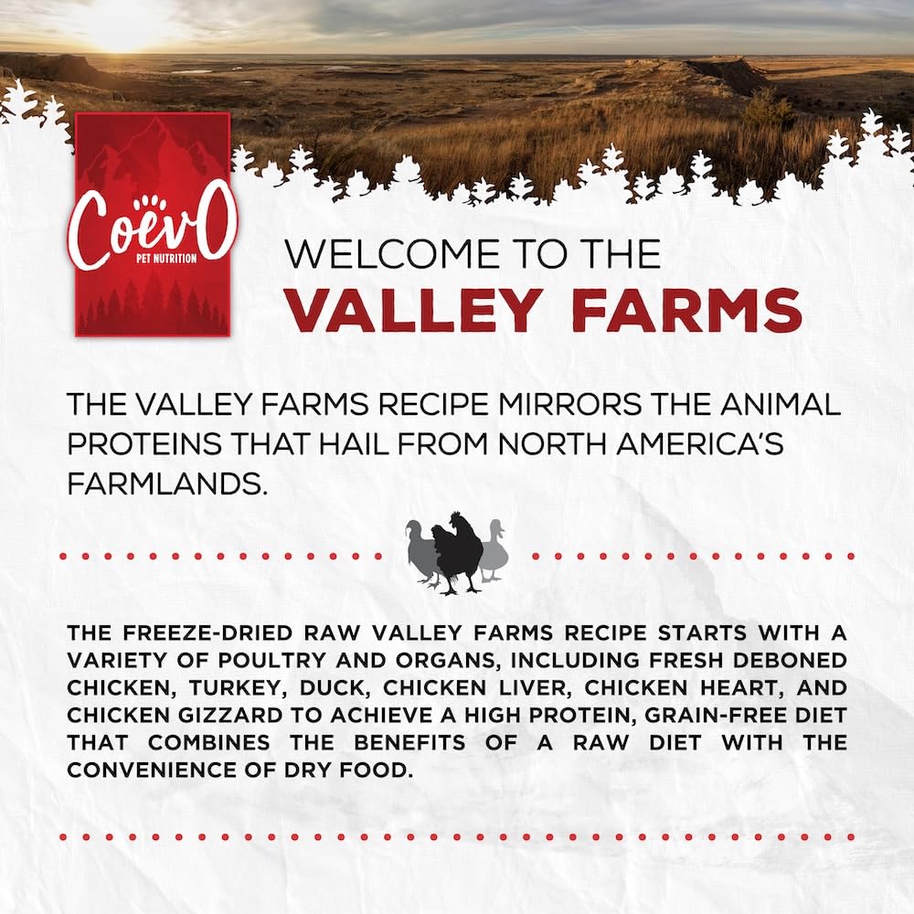 Coevo Valley Farms Full Freeze Dried Dog Food, 454 GR