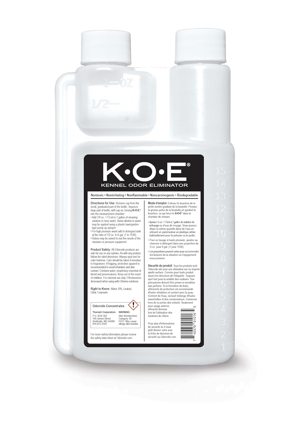 Odorcide K.O.E. Apricot Odor Eliminator 16 oz for Strong Odor for Cages, Runs & More – Home & Kennel w/Safe, Non-Enzymatic Formula