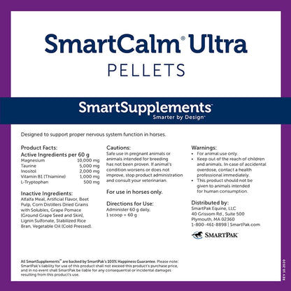SmartEquine Stress Ease & SmartCalm Ultra Paste 6 Tubes Bundle | No Added Herbs or Sugar, Equine Supplement, Helpful with Skittish Horses
