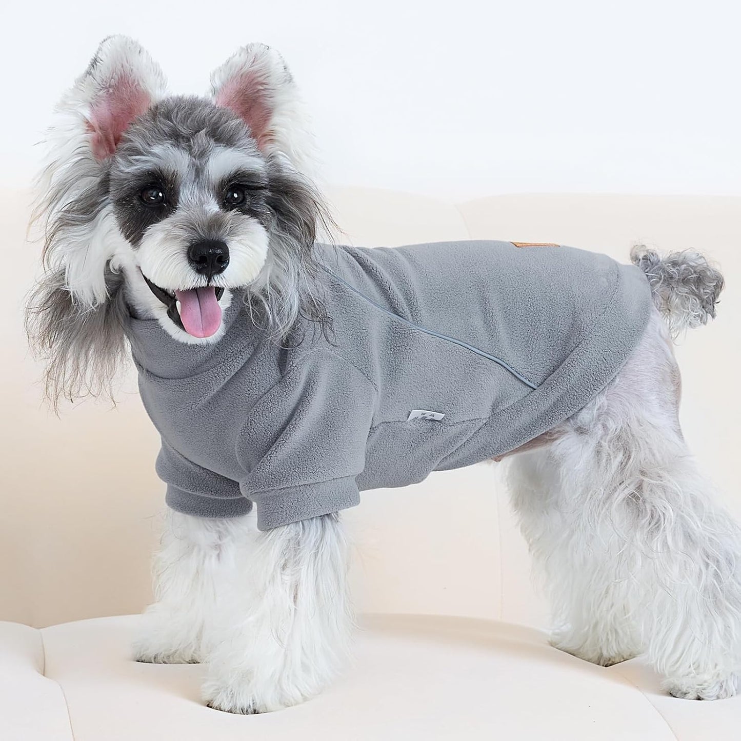 XPUDAC 4 Pack Dog Sweaters Fleece Dog Sweatshirt Winter Pet Clothes for Small Medium Dogs Boy Girl Pullover Puppy Christmas Outfits Cat Apparel, Grey, Blue, Navy, Green, M