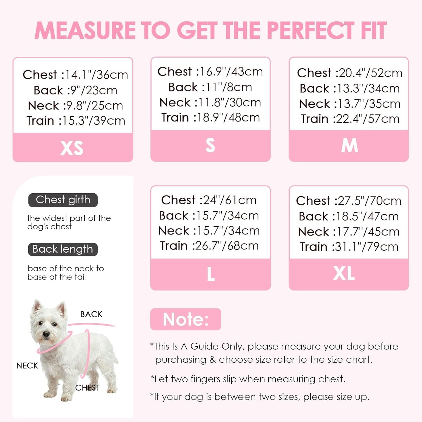 Dog Dress for Small Medium Large Dogs Pet Princess Wedding Dress with Detachable Train Multi-Layer Organza Girl Puppy Tutu Skirt Bowknot Sequin Decor Birthday Cat Clothes(Pink, XS)