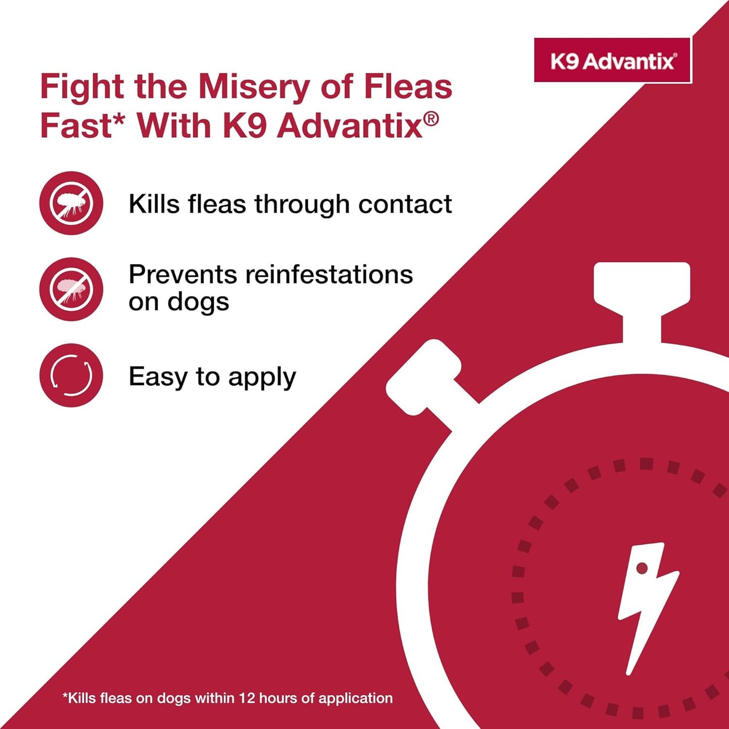 K9 Advantix Flea, Tick & Mosquito Prevention for Dogs 4-10 lbs. | Flea Drops for Small Dogs | Apply Monthly | 4 Treatments (Pack of 2)