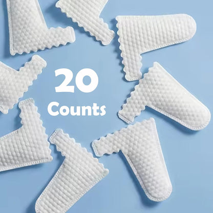 H&H Pets Disposable Finger-Style Ear & Facial Dry Wipes - Ultra Soft, Fragrance Free, Hypoallergenic, 20 Count