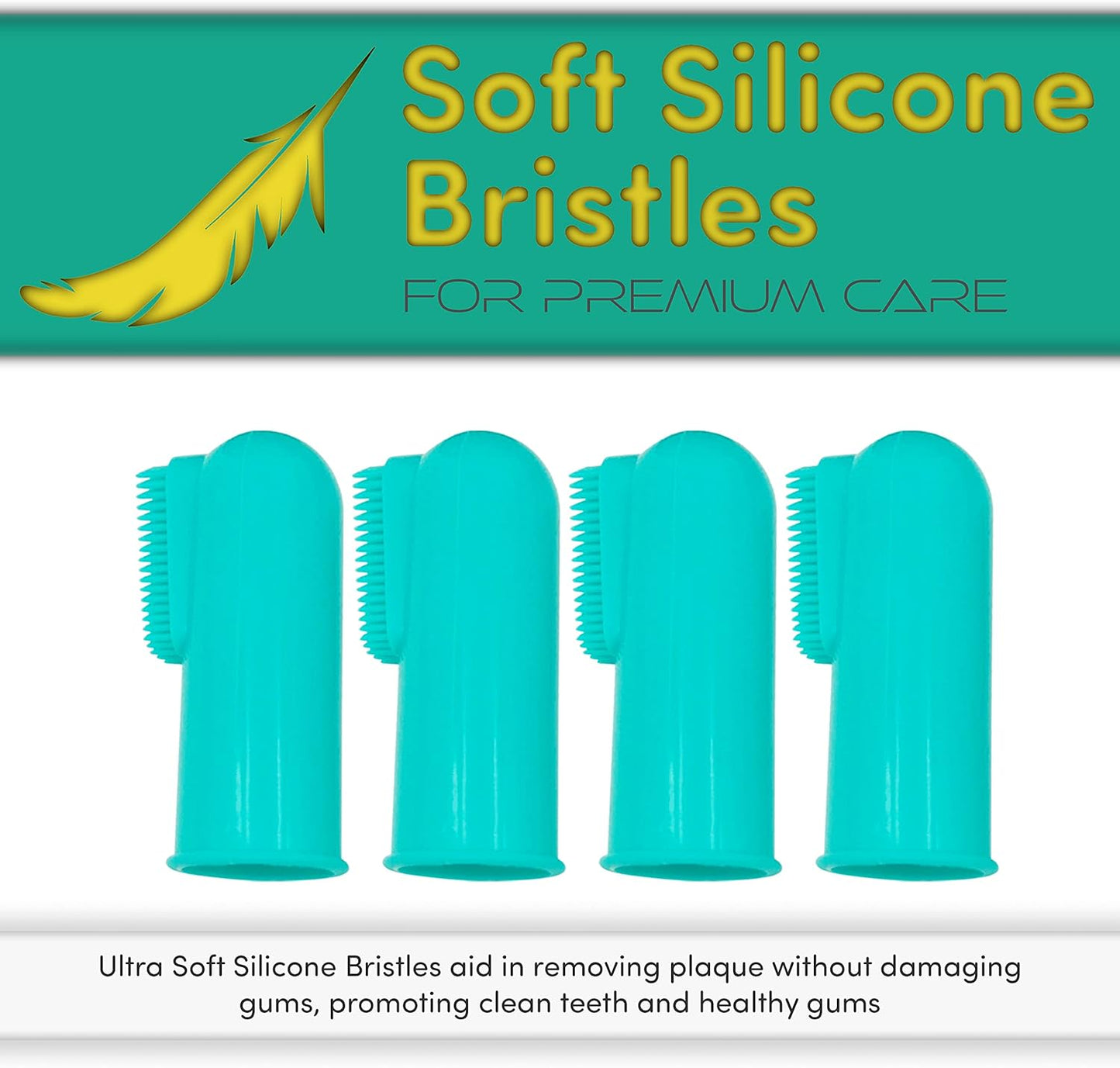 H&H Pets Dog Toothbrushes and Toothpaste Best Professional Cats & Dogs Finger Dental Brush, Dog Brush Set, Perfect for Dogs and Cats, Dog Supplies - Size Small 4 Count 3.5 Oz Toothpaste (100g)