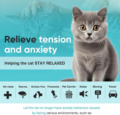 Calming Collar for Cats 6 Pack Cat Calming Pheromones Collar Stress and Anxiety Relief for 30 Days Pheromone Collars Adjustable Calm Care Products Anti Aggression Stop Meowing Relaxer for Cats in Heat
