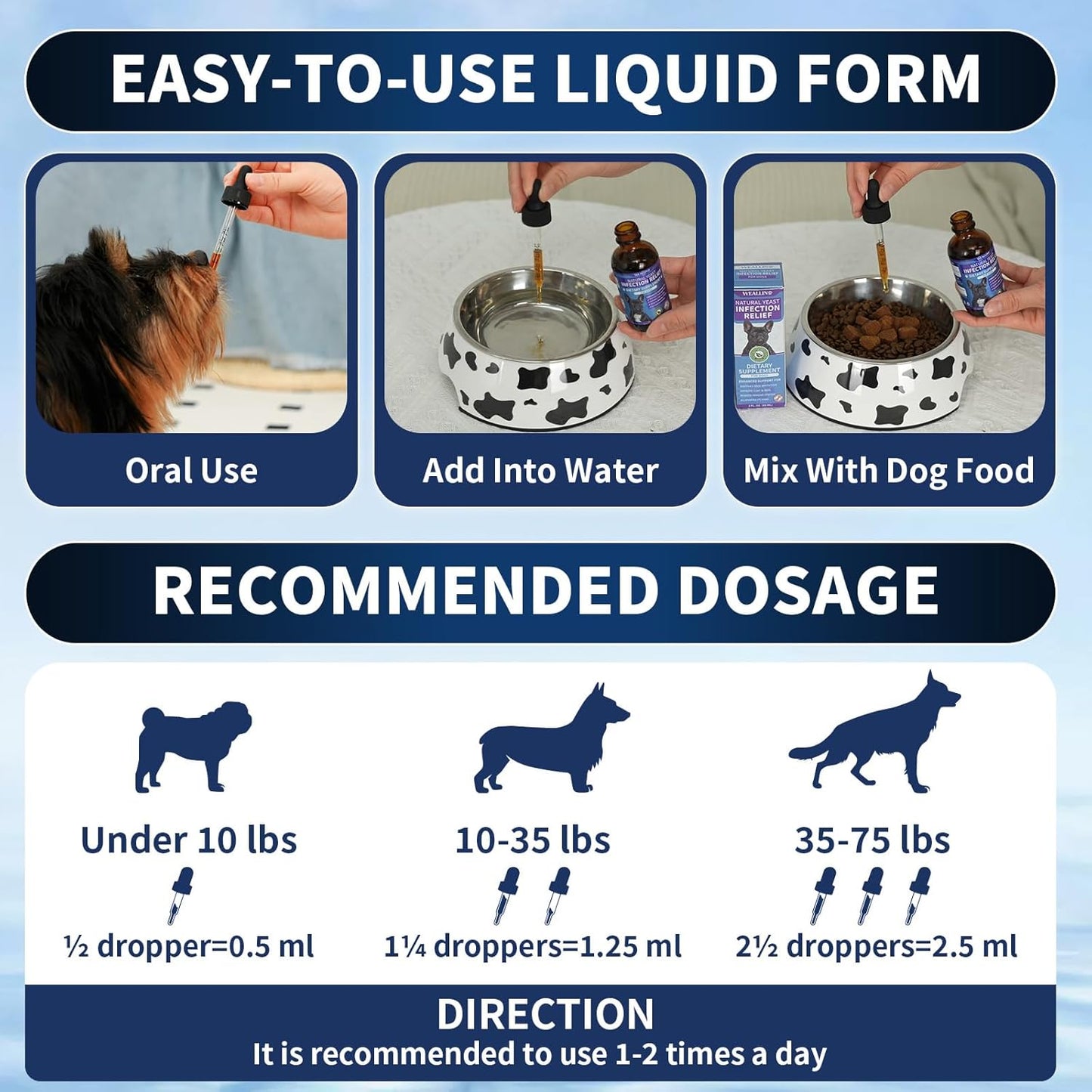 Dog Probiotic Chews + Yeast Infection Relief Drops Bundle – Gut & Yeast Balance Support | Promotes Healthy Digestion, Skin & Ear Wellness