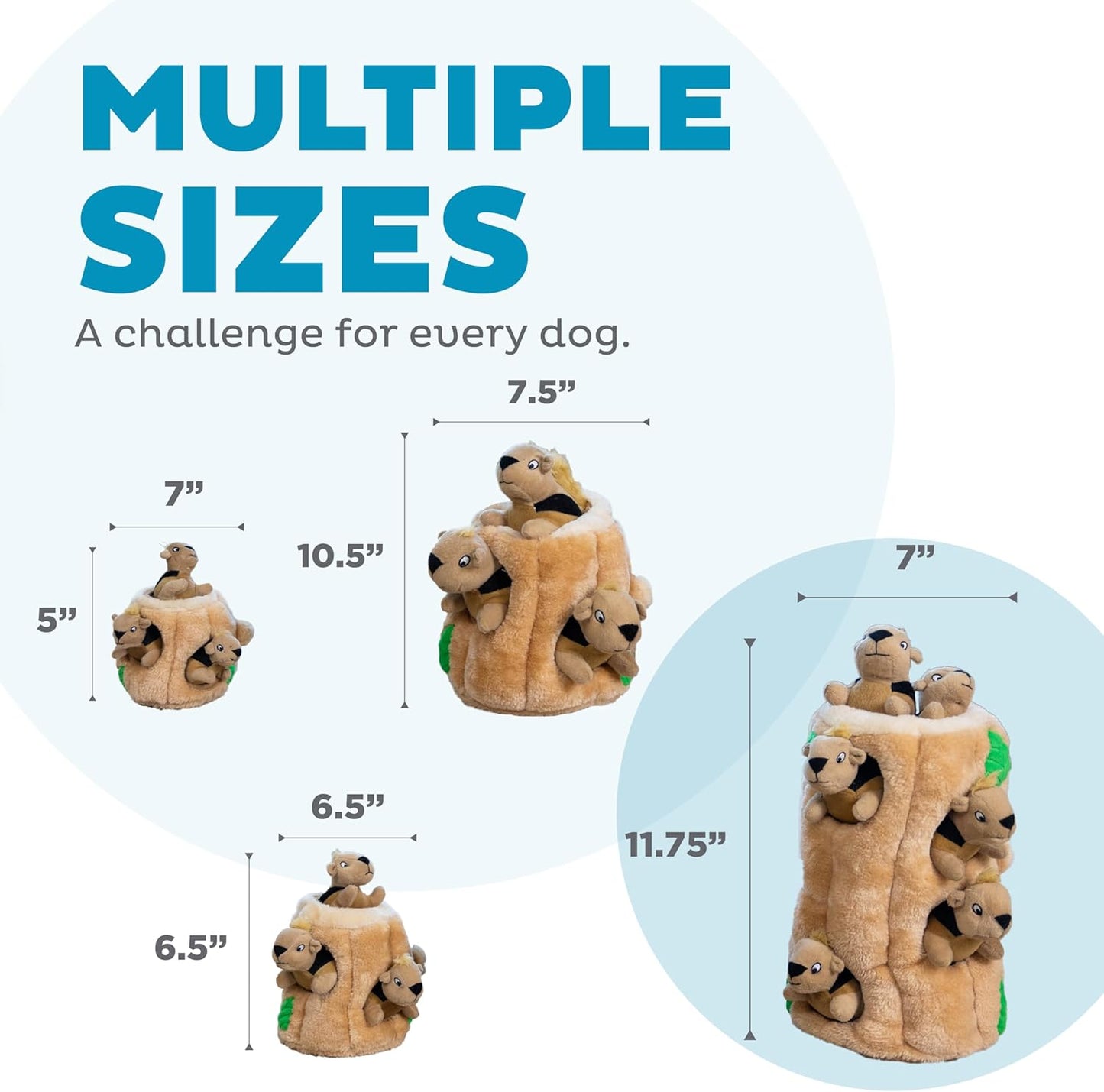 Outward Hound Hide A Squirrel Plush Dog Toy Puzzle, XL