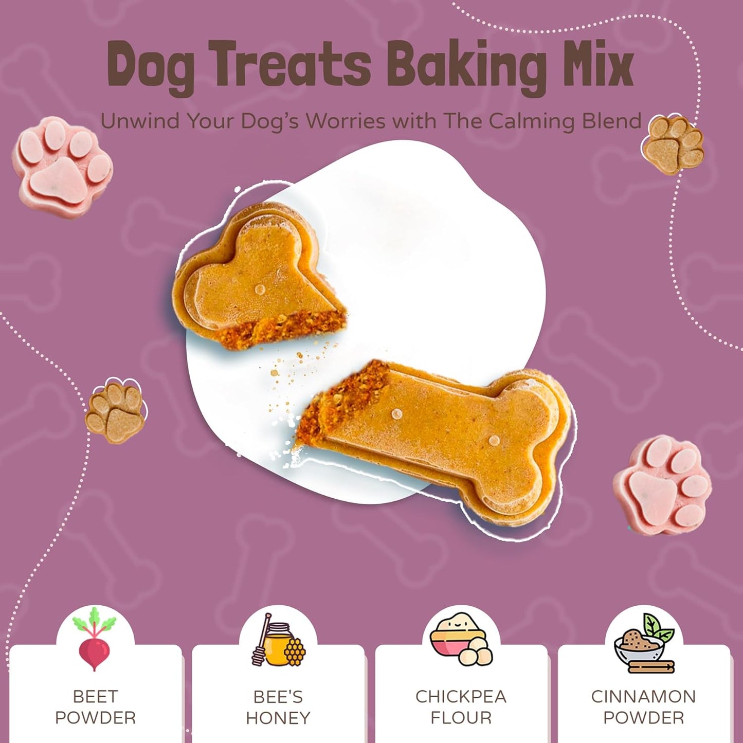 BoneItUp Dog Treat Baking Mix + Hip & Joint Support Chews – Low Calorie Nutrient-Rich Treat Mix and Glucosamine, Chondroitin, MSM & Omega Mobility Supplement for Puppies, Adults & Senior Dogs