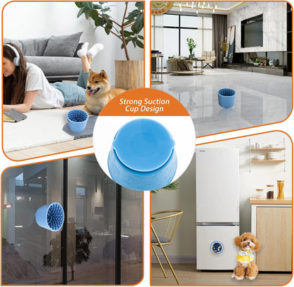 Dog Slow Feeder Bowl, Non-Slip Slow Dog Eating Bowl, Silicone Anti-Choking Treat Dispenser, Easy to Clean & Durable Pet Dish (Small, Dark Blue)