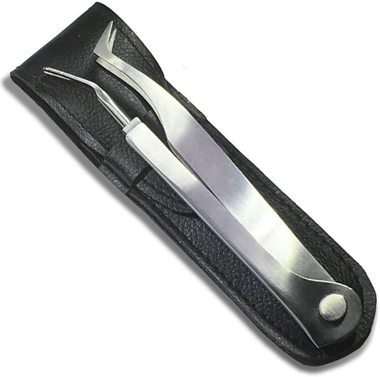 eTradewinds Tick Remover Tool | Tick-Off Pro | Hygienic All Stainless Steel Tick Removal Tool with Leather Case (4-Pack)