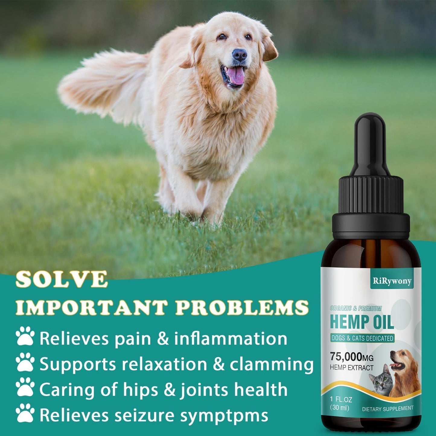 2 Pack Hemp Oil for Dogs & Cats- Helps Pets with Аnxiety, Pаin, Strеss, Аrthritis, Sеizures Rеlief - Organic Pet Hemp Oil Drops Treats - Skin Нiр Jоint Hеalth