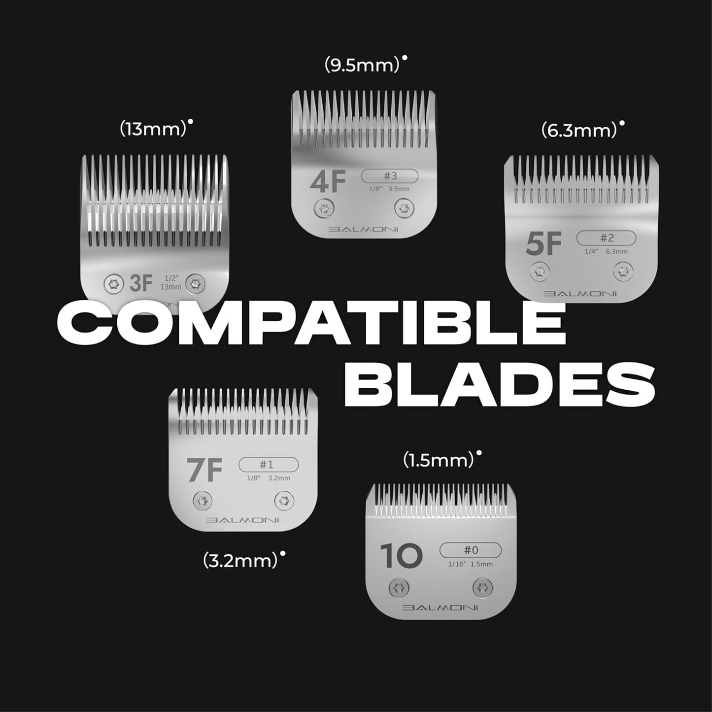 Professional A5#50 Detachable Clipper Blade – 0.2mm (1/125”) – Powder Metallurgy + Titanium-Ceramic, Low-Heat High-Precision – Fits Wahl, Andis, Oster, Heiniger A5 Clippers