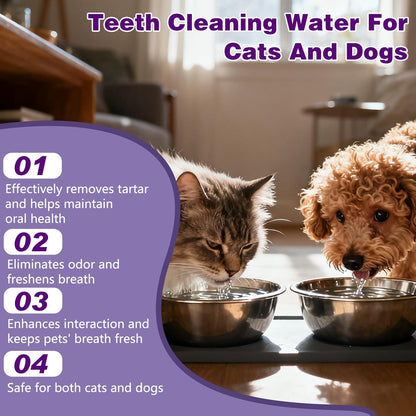 PawBright Dental Plus,Natural Odorless,Flavorless Formula to Fight Tartar,for Dental Water Additive,Promote Healthy Gums & Freshen Breath Easy Daily Use for All Pet