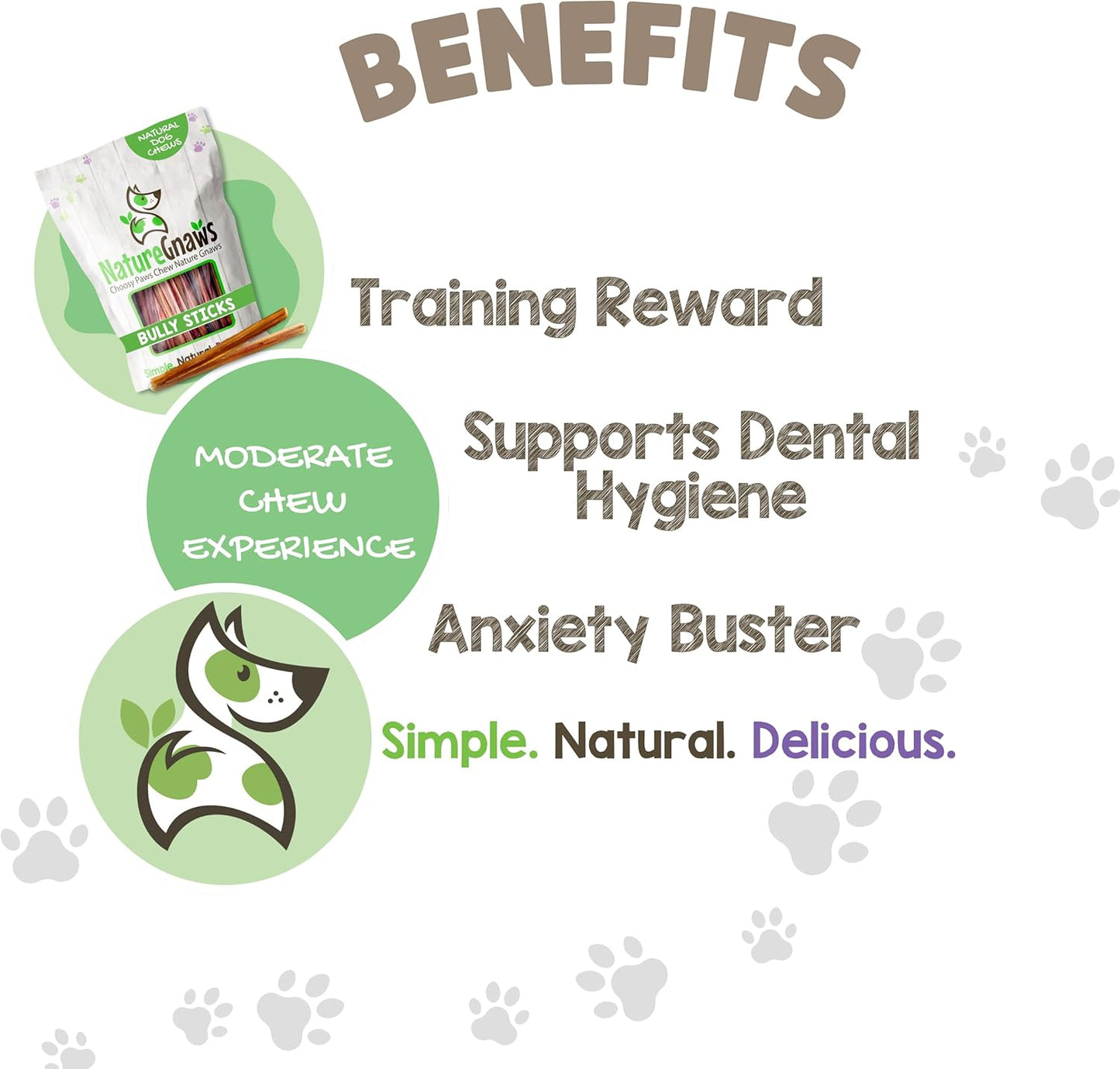 Nature Gnaws Extra Thin Bully Sticks for Small Dogs 5-6" (10 Count) - Long Lasting for Light Chewers and Puppies - Natural Beef Dog Chew Bones