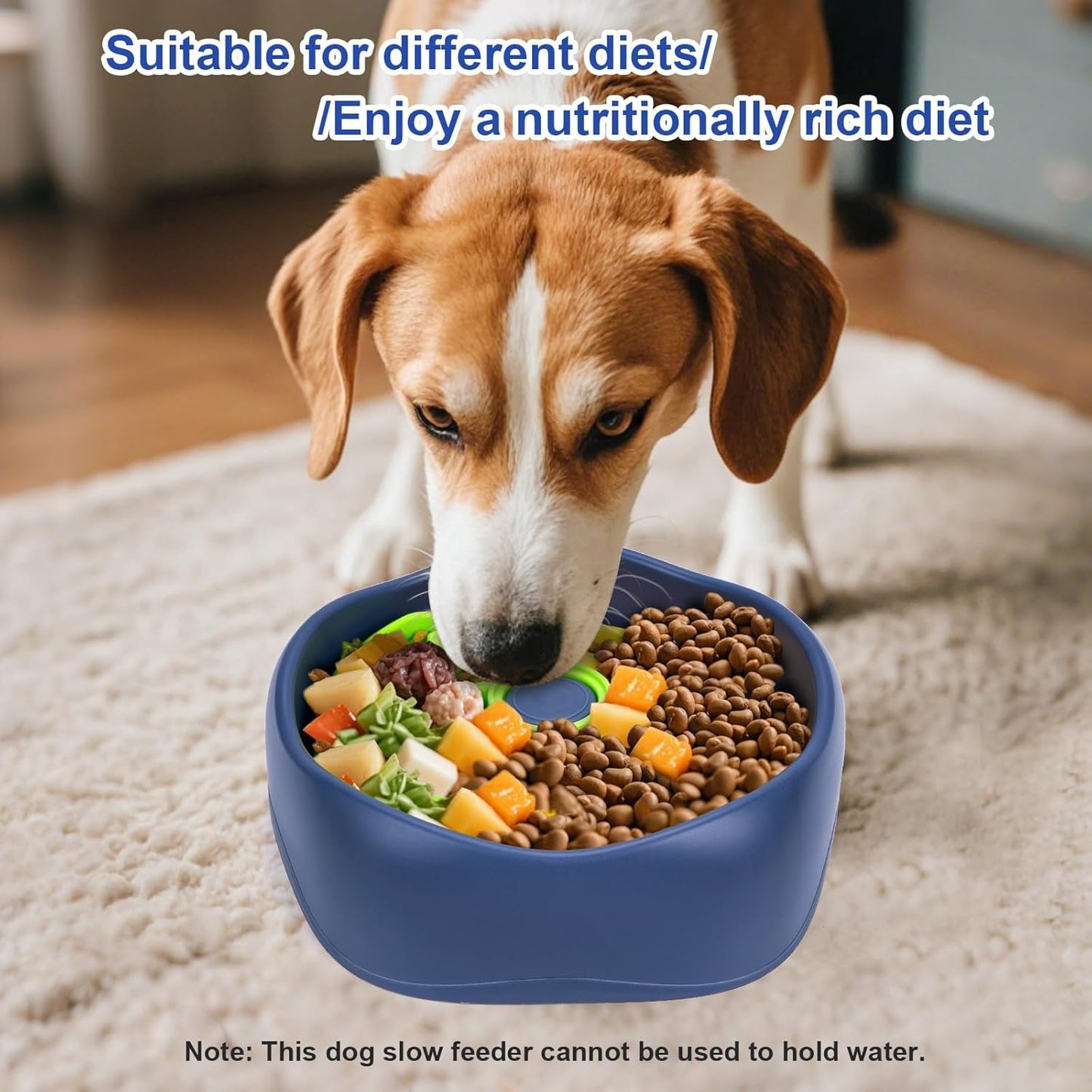 Interactive Pet Puzzle Slow Feeder Bowl - Innovative Rotating Design, Anti-Gulping, Promotes Digestion & Mental Stimulation, Non-Slip Food Dispenser for Small & Medium Dogs & Cats (Yellow & Green)