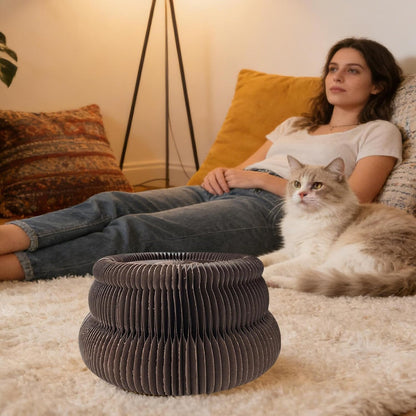 Cat Scratching Board Toy - Playful Kitten Cardboard Scratcher - Accordion Design Scratch Board,for Indoor Outdoor Home Farmhouse Apartment Garage Backyard Balcony Living Room Bedroom