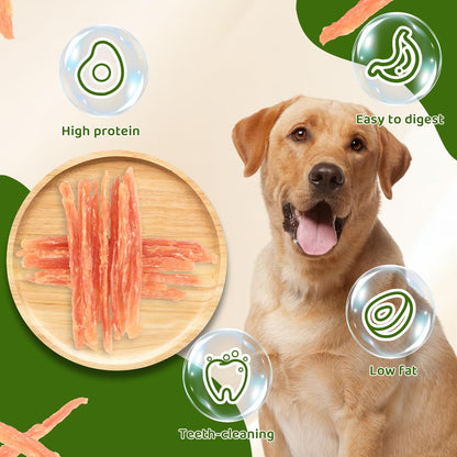 Chicken Jerky Strips for Dogs -Real Chicken, High Protein Dog Treats, Soft & Chewy Training Rewards for Puppies & Small Breeds, All-Natural Ingredients 454g/1lb