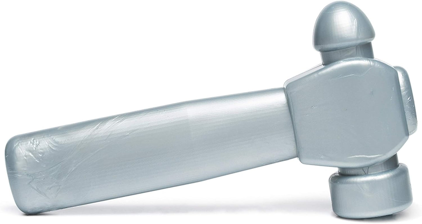 BULLYMAKE Silver Tough Chew Hammer Toy for Dogs, Durable Nylon Dog Toys for Aggressive Chewers, Dental Stimulating, Tough Chew, Boredom Busting, Pet Supplies, Made in USA