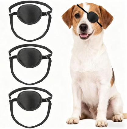 3 PCS Dog Eye Patch - Protective Cover for Injuries,Post-Surgery Recovery,Adjustable Eye Patch for Small Dogs & Cats