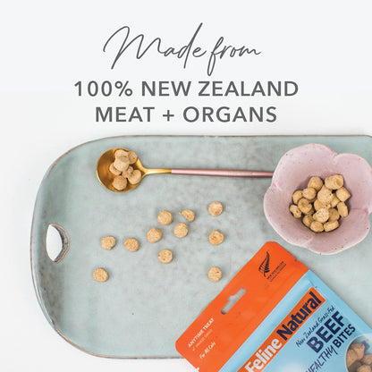 Feline Natural Freeze Dried Cat Treats – New Zealand Single-Source Protein Treats for Cats - Grain-Free Healthy Cat Snacks, Chicken and Lamb Bites, 1.76oz