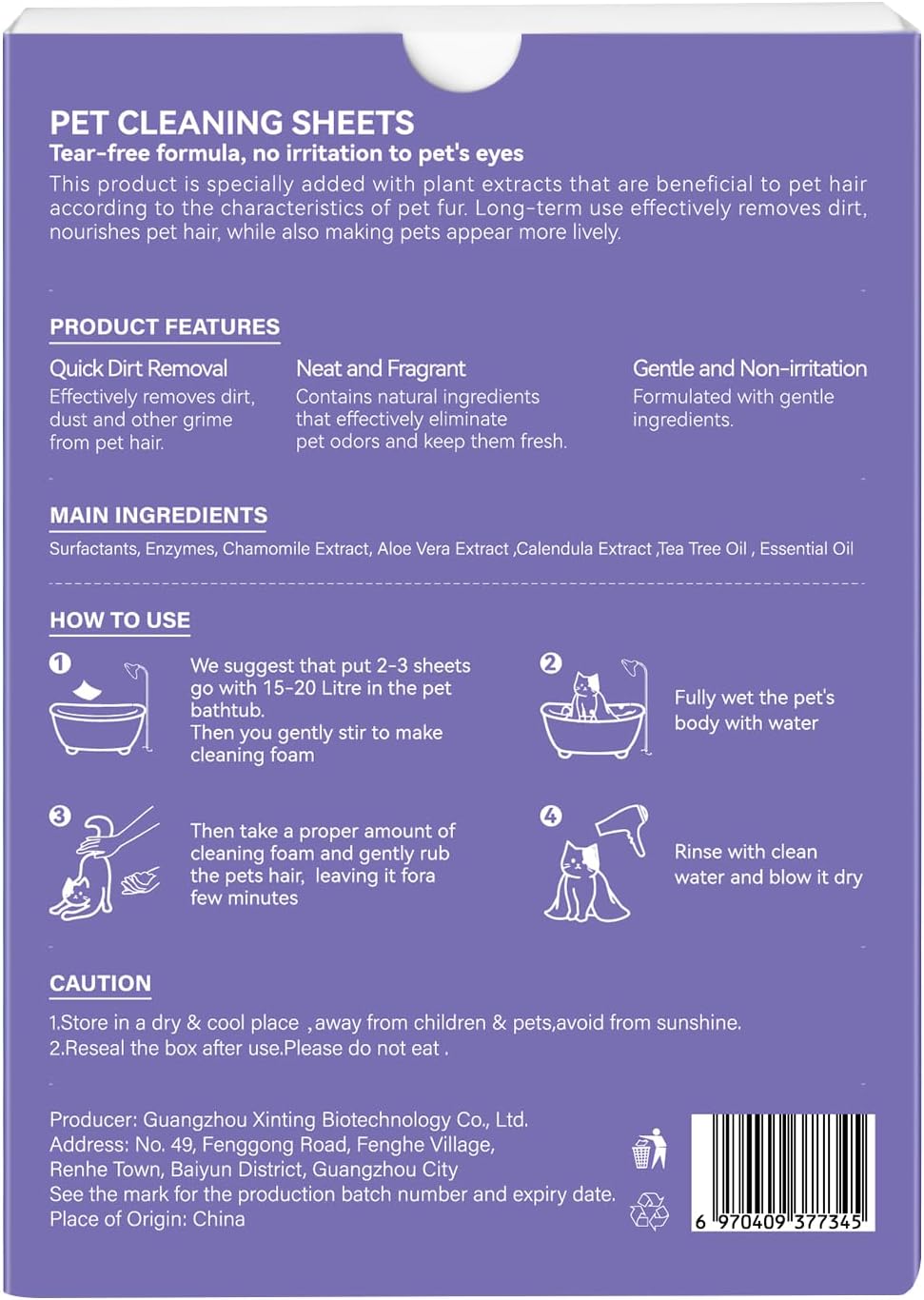 Pet Laundry Sheets Shampoo Sheets, Fast Dissove and Dense Foamy Liquidles Pet Supplies, for Pet Clothing and Toys Washing, for Dog and Cat Bath, Up to 30 Washes