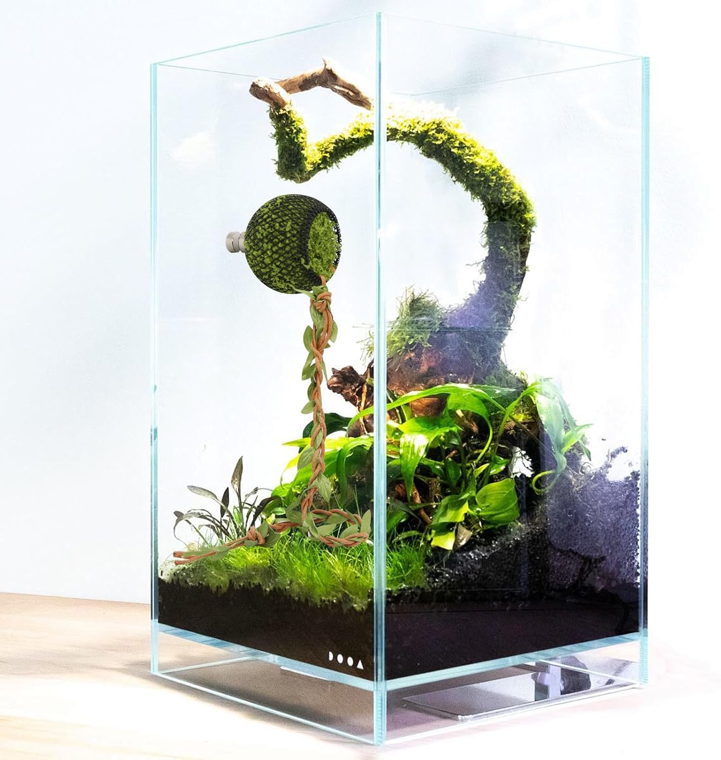 Reptile Hide with 2pcs Strong Magnet, Leather Jumping Spider Hideout with Magnet - Mesh Natural Habitat Decor for Spider Enclosures, Reptiles & Amphibians - Secure Hiding Cave Accessories