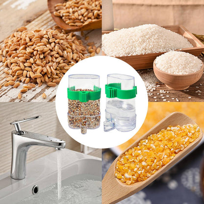 2 Pcs Automatic Bird Water Dispenser, Bird Water Feeder, Bottles Parrot Drinker Seed Food Container, Parakeet Cage Accessories for Parakeet Budgies Cockatiel Lovebird Small Birds Canary Finch
