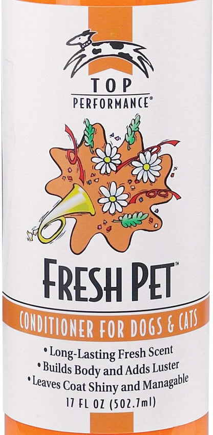 Top Performance Fresh Pet Conditioner to Reduce Mats and Tangles, 17 Oz. Size – Conditioning Formula Gives Coats Sheen