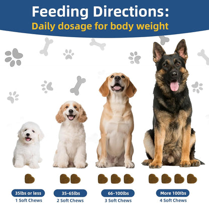 Probiotics for Dogs with Enzymes & Fiber Blend Supports Gut Health, Yeast Balance, Allergies, Itchy Skin, Boost Immune - Natural Probiotic Supplement for Digestive, Diarrhea, Gas, Constipation,120Ct