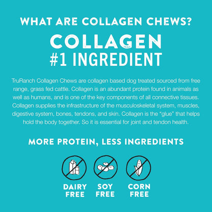 TRURANCH Large Collagen Rolls Roast Beef & Pumpkin Pie, 1 Bag, 8 Count, Holiday Limited Edition, Hydrolyzed Collagen, Rawhide Free, Healthy Limited Ingredients, for Small, Medium and Large Dogs
