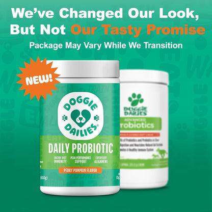 Doggie Dailies Probiotics for Dogs - Advanced Dog Probiotics with Prebiotics - Promotes Digestive Health - Supports Immune System and Overall Health (Pumpkin) 225 Soft Chews