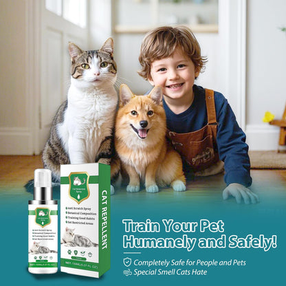 Advanced Cat Deterrent Spray, Natural Formula Cat Repellent Indoor and Outdoor, Strengthened Cat Scratch Deterrent for Furniture, Sofas, Rugs, Curtain Protection, Stop Cats from Urinating(Circus)