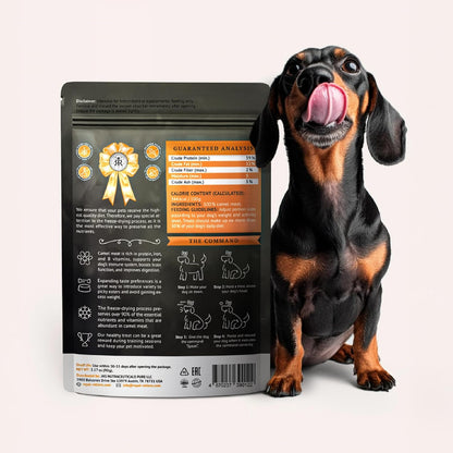 Freeze Dried Raw Dog Food, 100% Camel Meat, Allergy Relief, Monoprotein, Training Treats, Single Ingredient, for Puppies, Adults and Seniors, 3.17 oz Bag (3.17 oz, Pure Camel Meat)