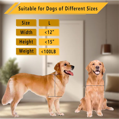 Large Dog Door, Magnetic Door for Pets up to 100 lb, 16.9" × 13.9" Doggie Door, Suitable for Interior & Exterior Doors