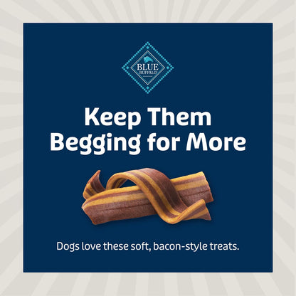 Blue Buffalo Sizzlers Natural Soft Dog Treats, Bacon-Style Soft-Moist Dog Treats with Real USA Pork, Original Flavor, 6-oz Bag