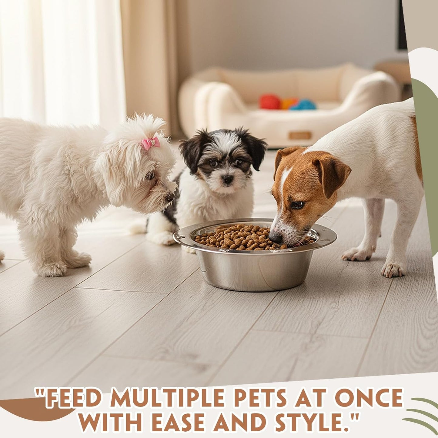 8 Pcs Stainless Steel Puppy Bowls Bulk 6 Inch Small Dog Bowl for Food and Water Puppy Slow Feeder Whelping Weaning Dishes for Multiple Puppies Kittens Pet Feeding Supplies