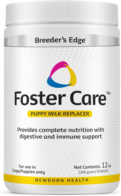 Breeder's Edge Foster Care Canine Milk Replacer Powder, Complete Nutritional Supplement for Puppies & Dogs, Supports Healthy GI & Immune System, Easy to Mix Formula, 12 oz