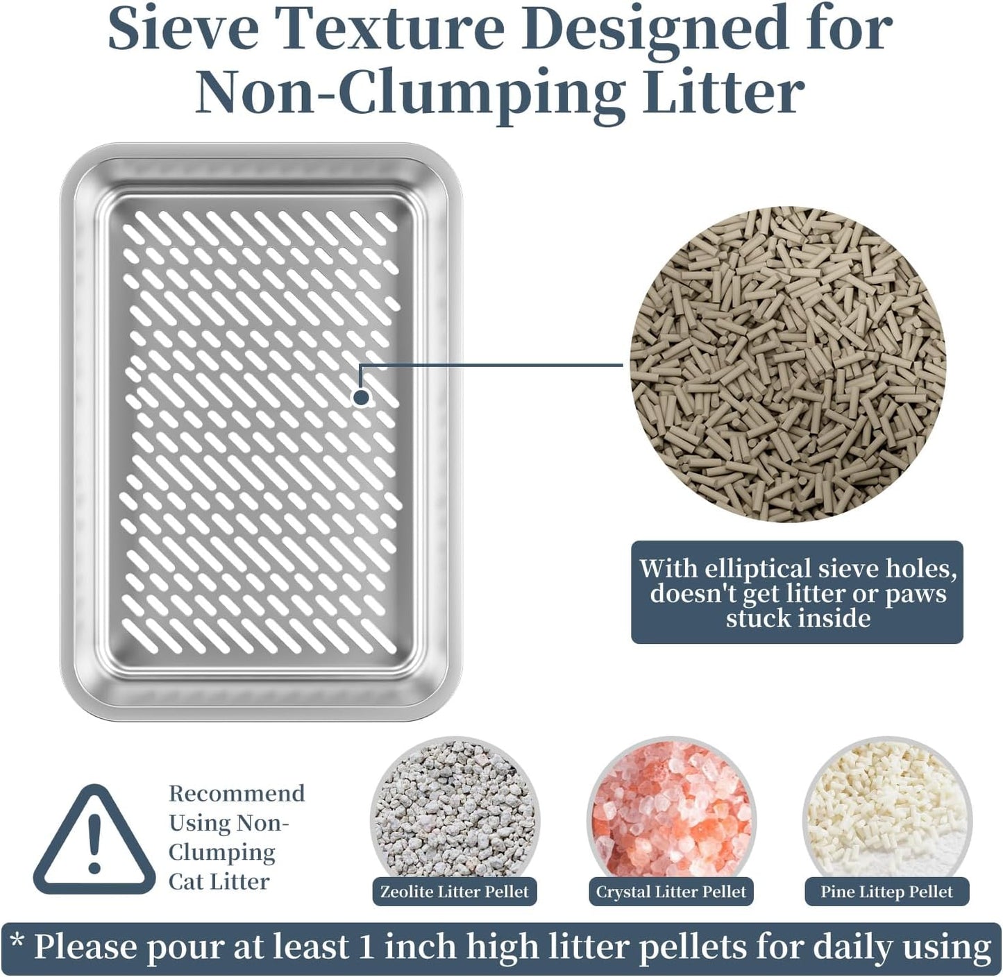 19.7''x13.8''x13.8'' Enclosed Stainless Steel Litter Box with Lid