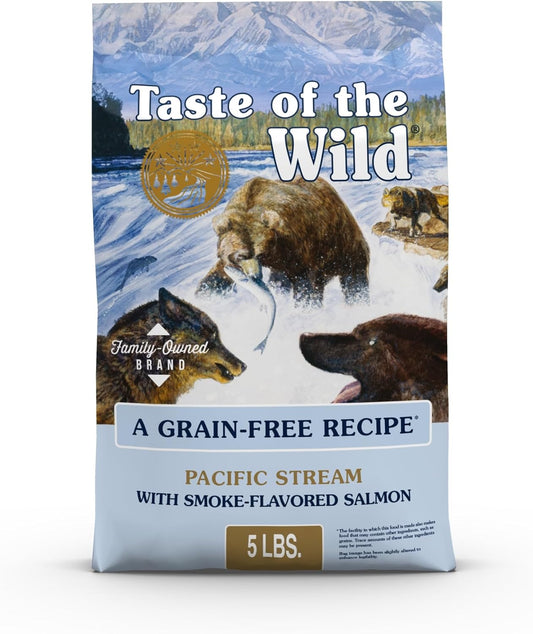 Taste of The Wild Pacific Stream Grain-Free Dry Dog Food With Smoke-Flavored Salmon 5lb