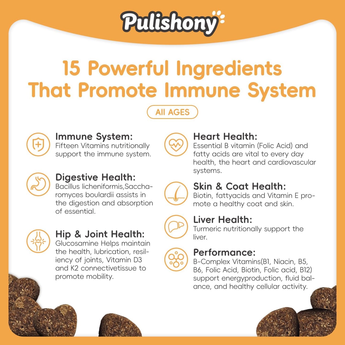 Multivitamin Treats for Dogs - Glucosamine Chondroitin for Joint Support + Digestive Enzymes & Probiotics - Grain Free Dog Vitamin for Skin & Coat + Immune Health+Liver Health - Chicken Flavor - 90ct