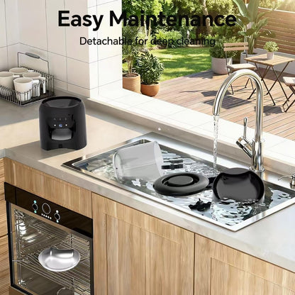 Automatic Cat Feeder with Camera, HD 3K Video with Night Vision, 5G/2.4G WiFi with 2-Way Audio, Auto Feeding Schedule, Detachable Washable Parts, Black