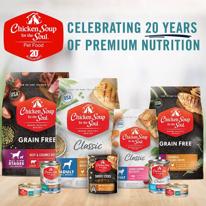 Chicken Soup for the Soul All Natural Premium Grain-Free All Life Stage Dry Cat Food, Real Meat First Ingredient, No By-Products, Supports Immune & GI Health, Chicken & Legumes, 4lb