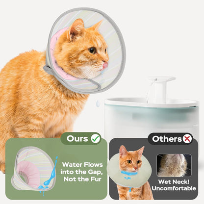 Cat Cone Collar Soft: Comfortable Mesh Recovery Cone After Surgery to Stop Licking and Scratch, Alternative to Plastic Elizabeth Head/Neck Cone for Large Cats and Small Dogs