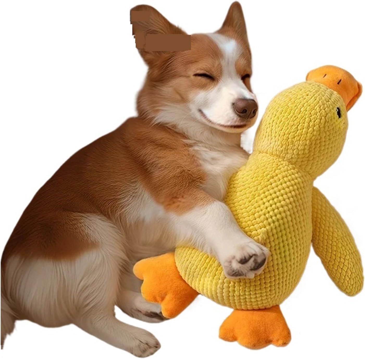 MUSM Dog Toy Plush Companion Sleeping Duck bite Teeth Grinding Sound relie(Medium Duck)