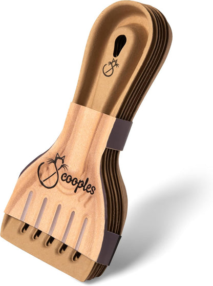 Disposable Cat & Rabbit Litter Scoops - All Natural, Plastic Free & Sustainable, Travel Kitty Litter Scooper for Bunny, Hamster, Guinea Pig, Ferret, Rat & Other Animal Litter Boxes (6-Pack)