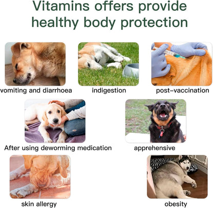 Dog Vitamins and Supplements, Senior & Puppy Multivitamin for Dogs Support with Glucosamine Chondroitin Omega Probiotics - Dog Multivitamins Chewable for Hip & Joint, Skin, Immune - (Chicken 120 Ct)
