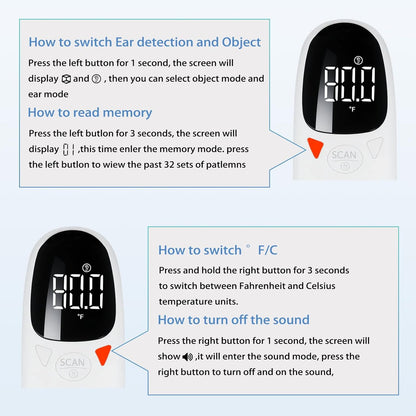 Cat and Dog Ear Temperature Monitor, Pet Only Thermometer, Dogs or Cats Ear Temperature Monitor with Warranty, Dog and Cat Ear Care Supply, Take Pet Temperature Tool.