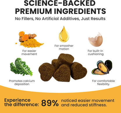 Glucosamine for Dogs Hip and Joint Supplement Chews, Chondroitin Joint Care for Dogs, Joints Chews for Dog, Dog Supplement for Pain Relief - 60-Day Satisfaction Guarantee -180 Ct