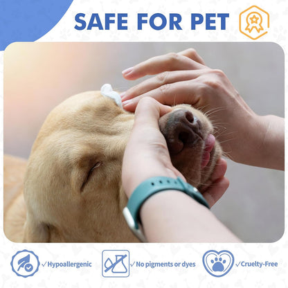 3 Pack Hypoallergenic Pet Grooming Wipes for Dogs and Cats Pet Wipes Jar 240 Total Bottle Deodorizing Cleansing and Unscented Large Non Woven for Paws Faces Skin Folds and Bums