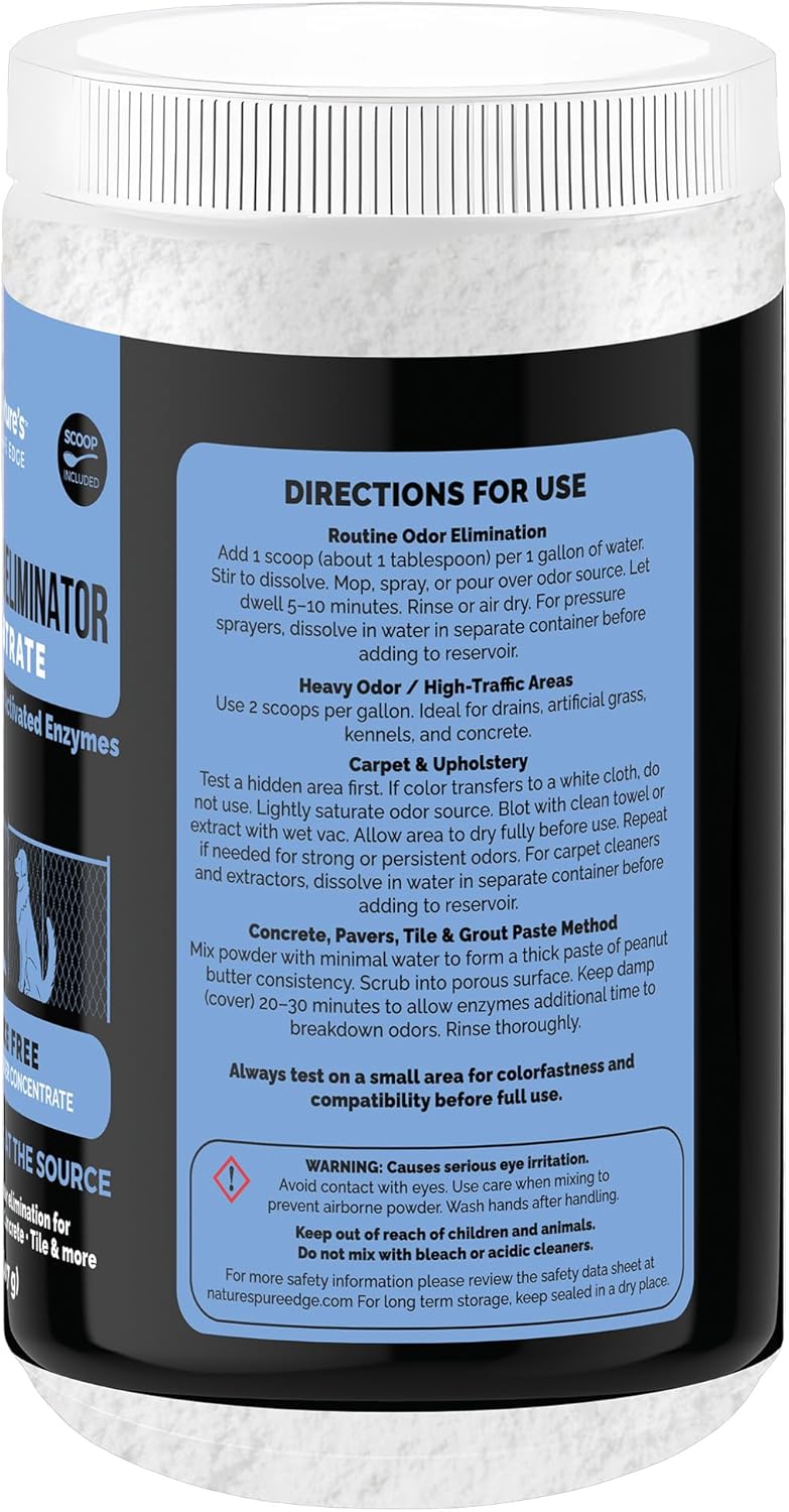 Kennel Odor Eliminator Concentrate – Enzyme Powder for Strong Pet Odor, Urine & Poop – Safe for Kennels, Crates, and Carpets – Makes 86 Gallons – Fragrance Free - Industrial Pet Urine Odor Eliminator.